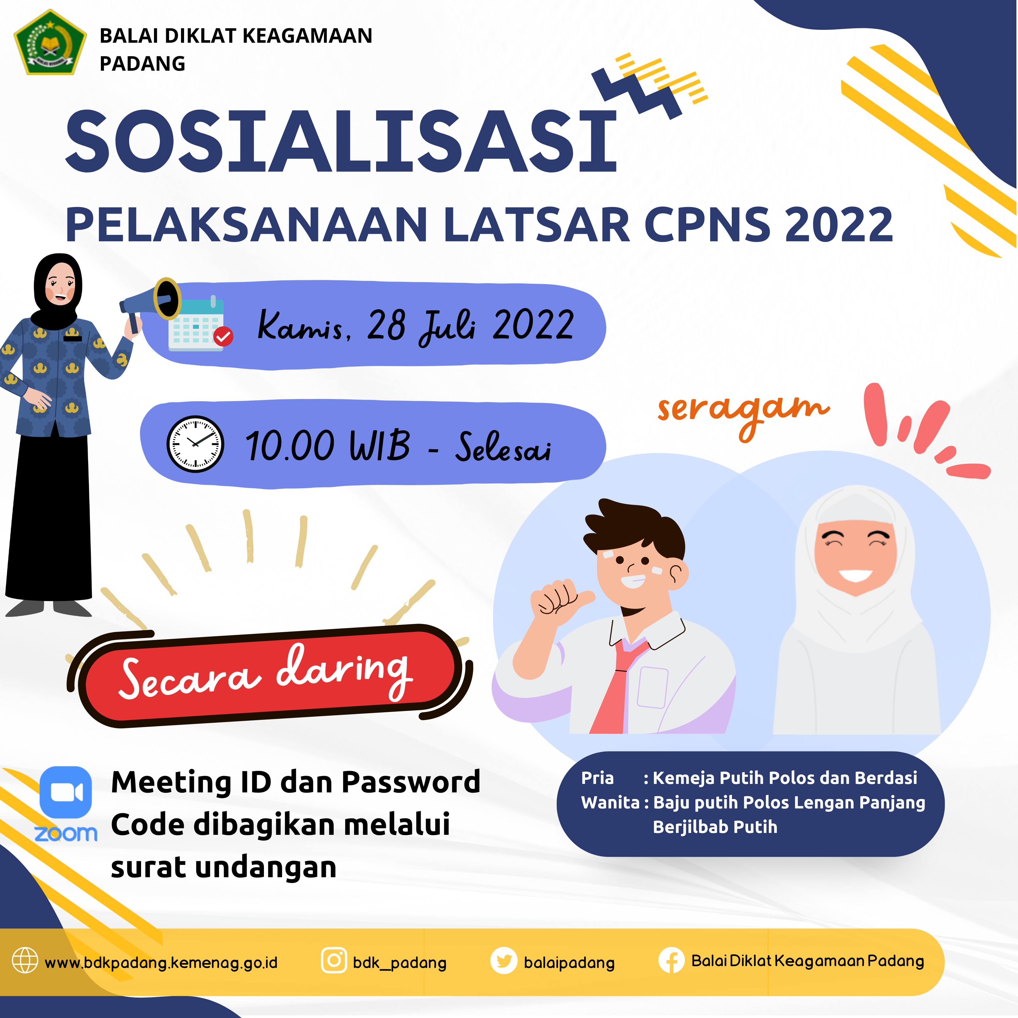 BDK Padang Gelar Latsar CPNS 2022 Mulai Agustus ini
